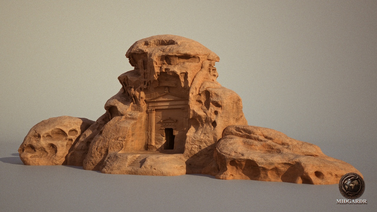 Media 1 for listing Petra Rock Cut Tomb - Sandstone Boulder