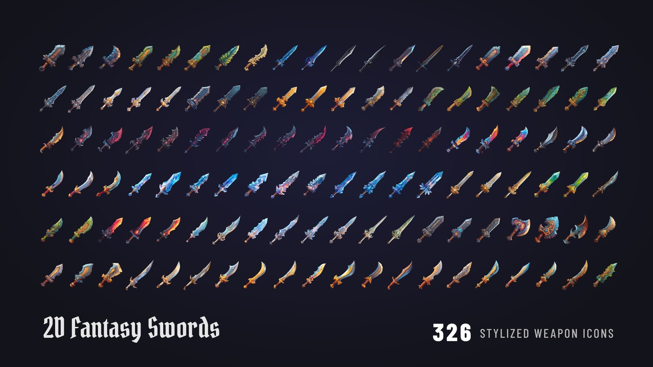 Media 1 for listing 2d Fantasy Swords