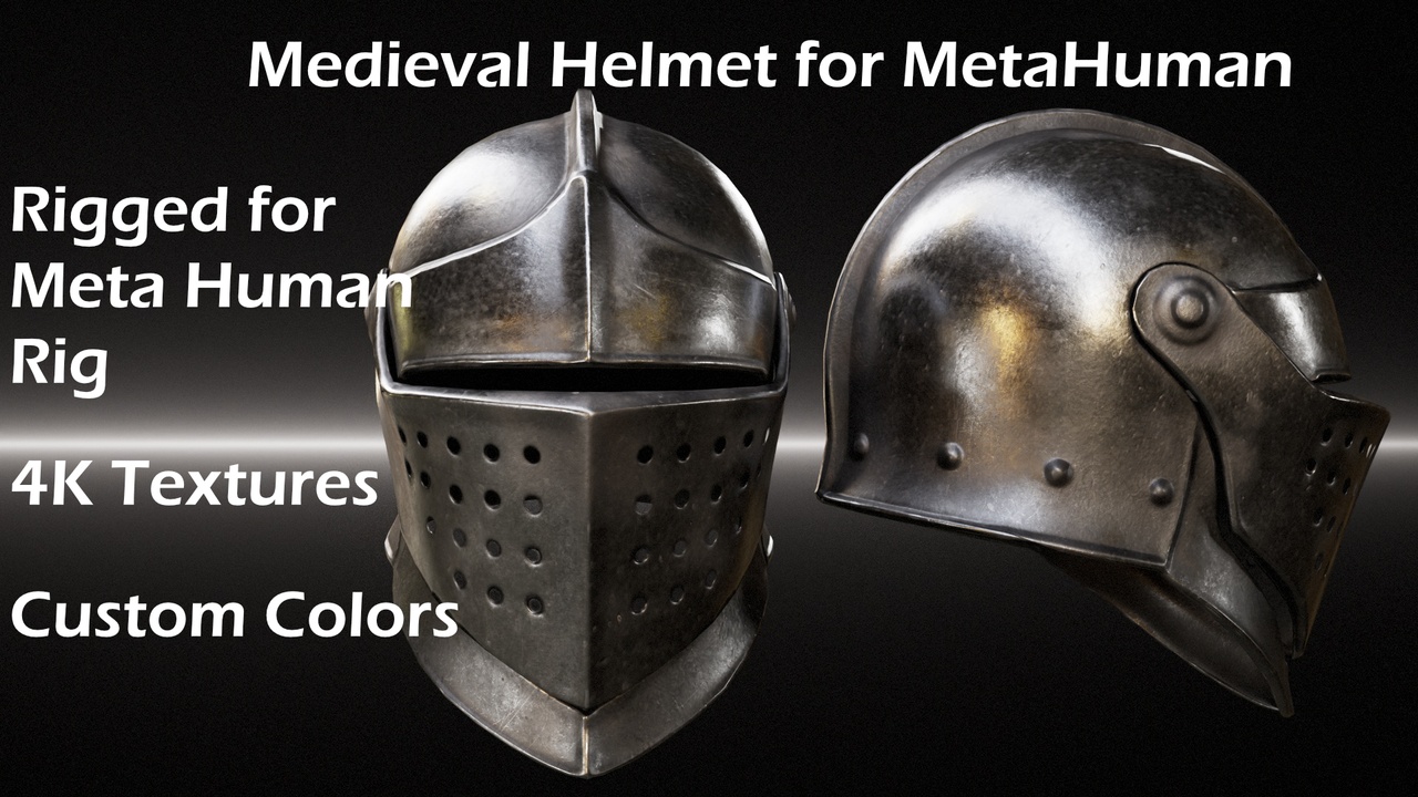 Media 1 for listing Medieval Helmet for MetaHuman