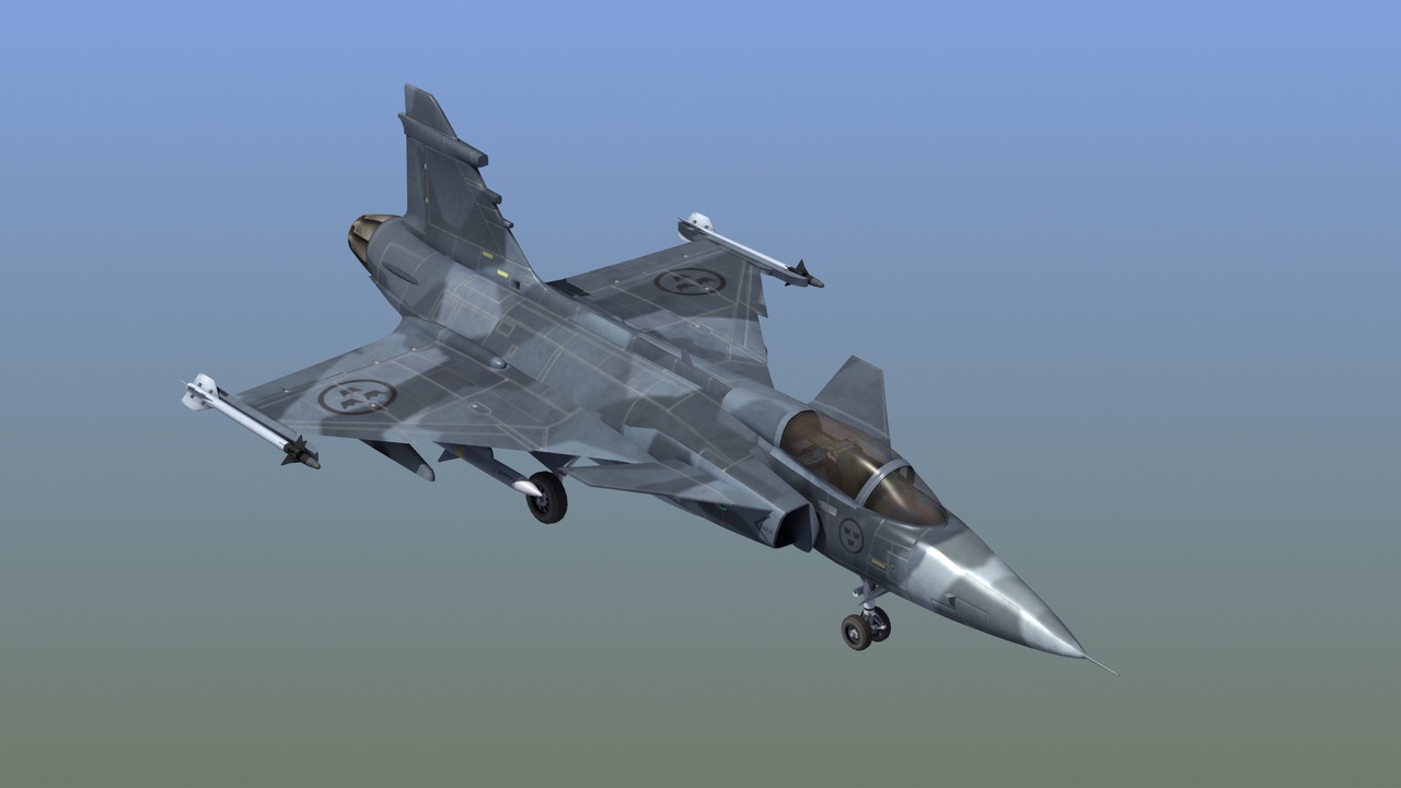 Media 1 for listing JAS 39 Gripen Swedish Fighter Jet Game Ready 3D Model