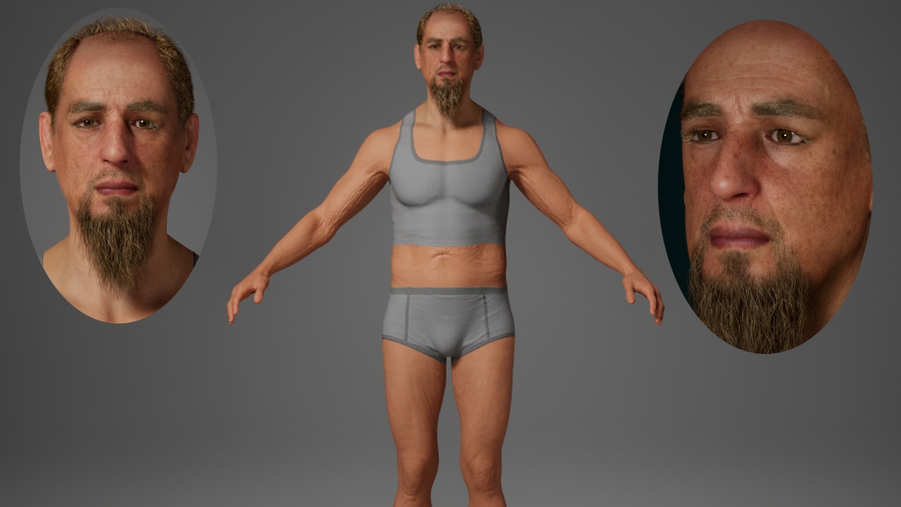 Media 1 for listing Editable MetaHuman Elderly - Xu Yongchang.With hair, no clothing included.