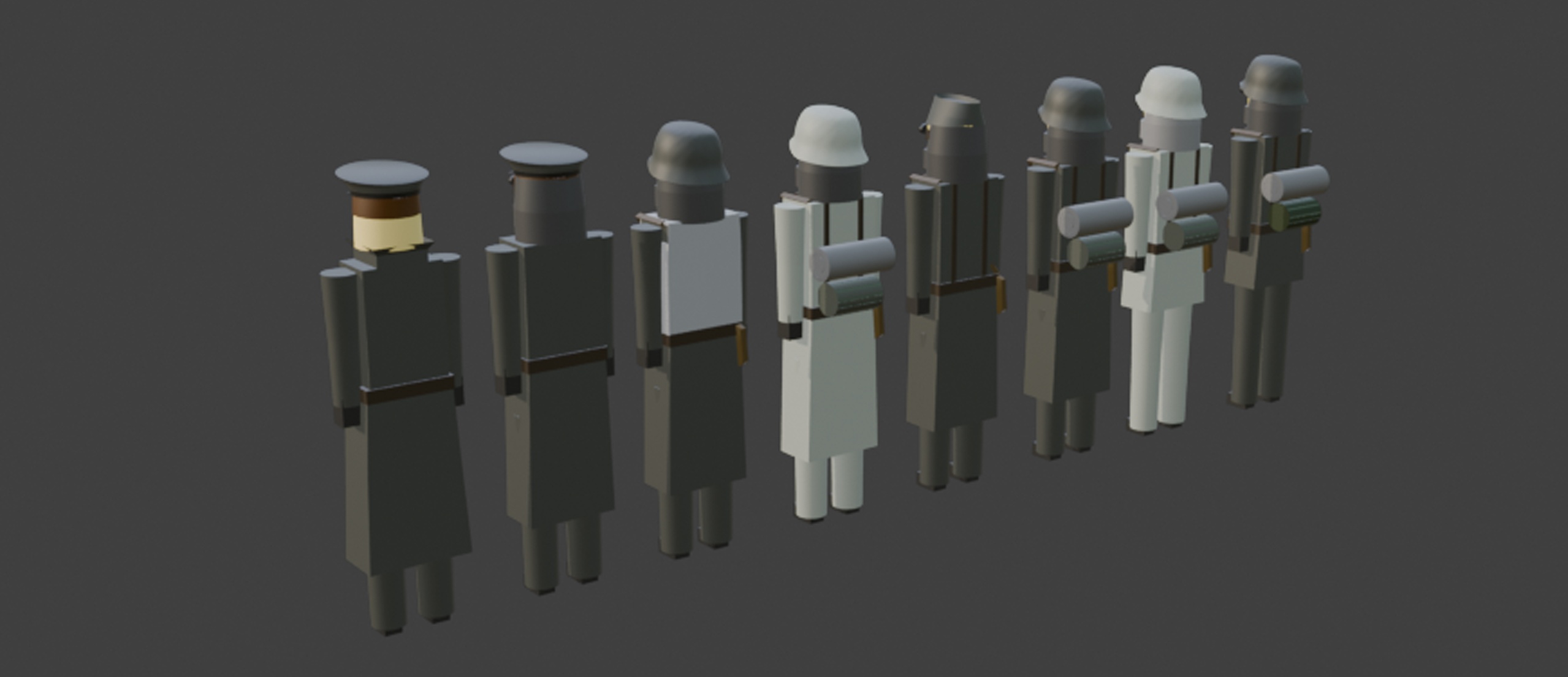 Media 1 for listing Low Poly Historical Soldier Pack - Stylized WWII