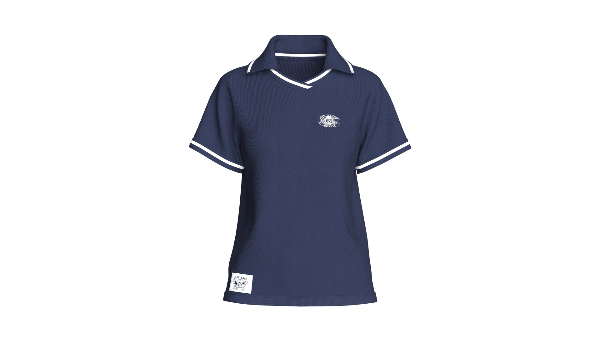 Media 1 for listing Girls Contrast Trim V-Neck Polo - Shirt | High Poly