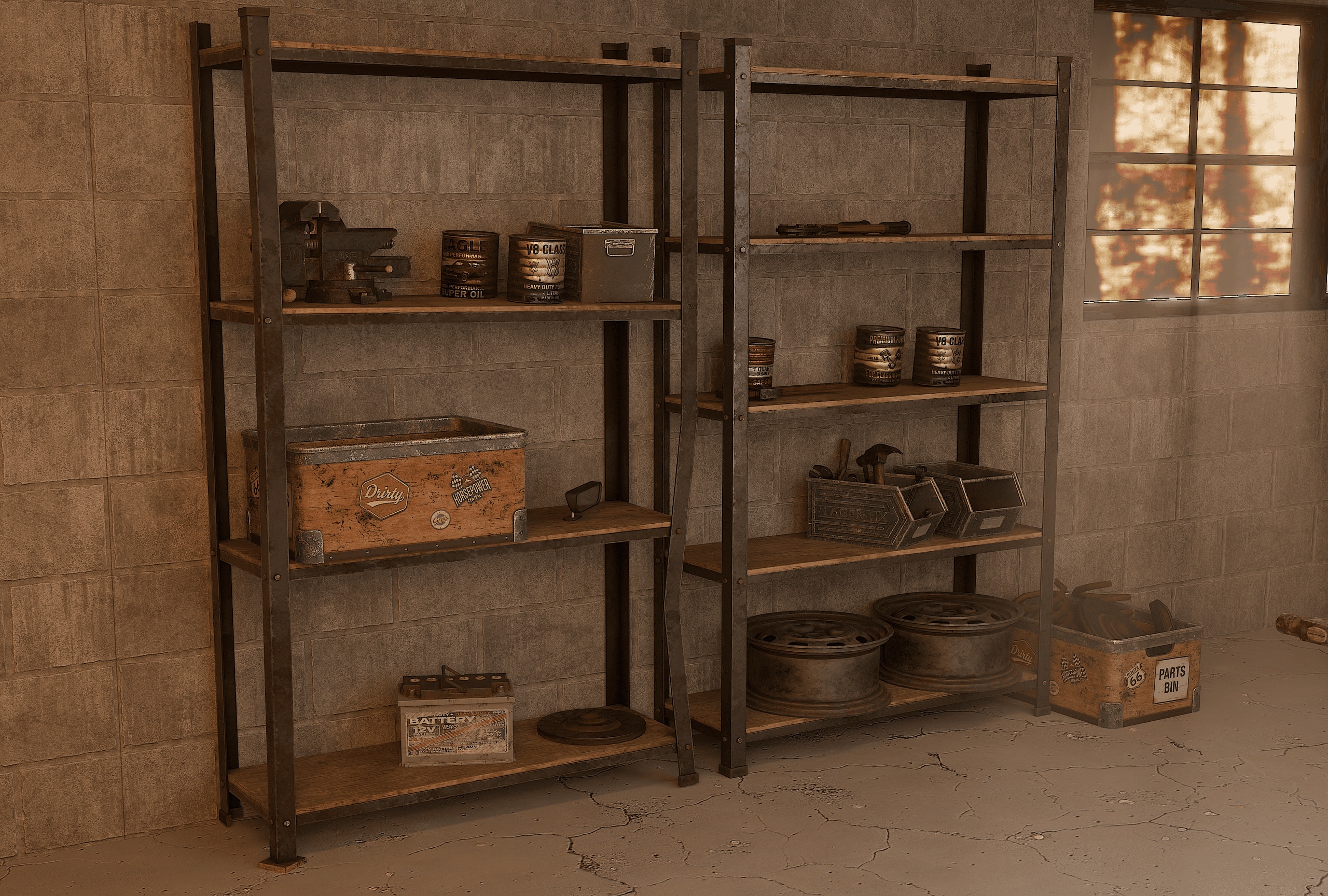 Media 1 for listing Industrial Metal Storage Shelving Units (4 & 5 Shelves) - Game Ready