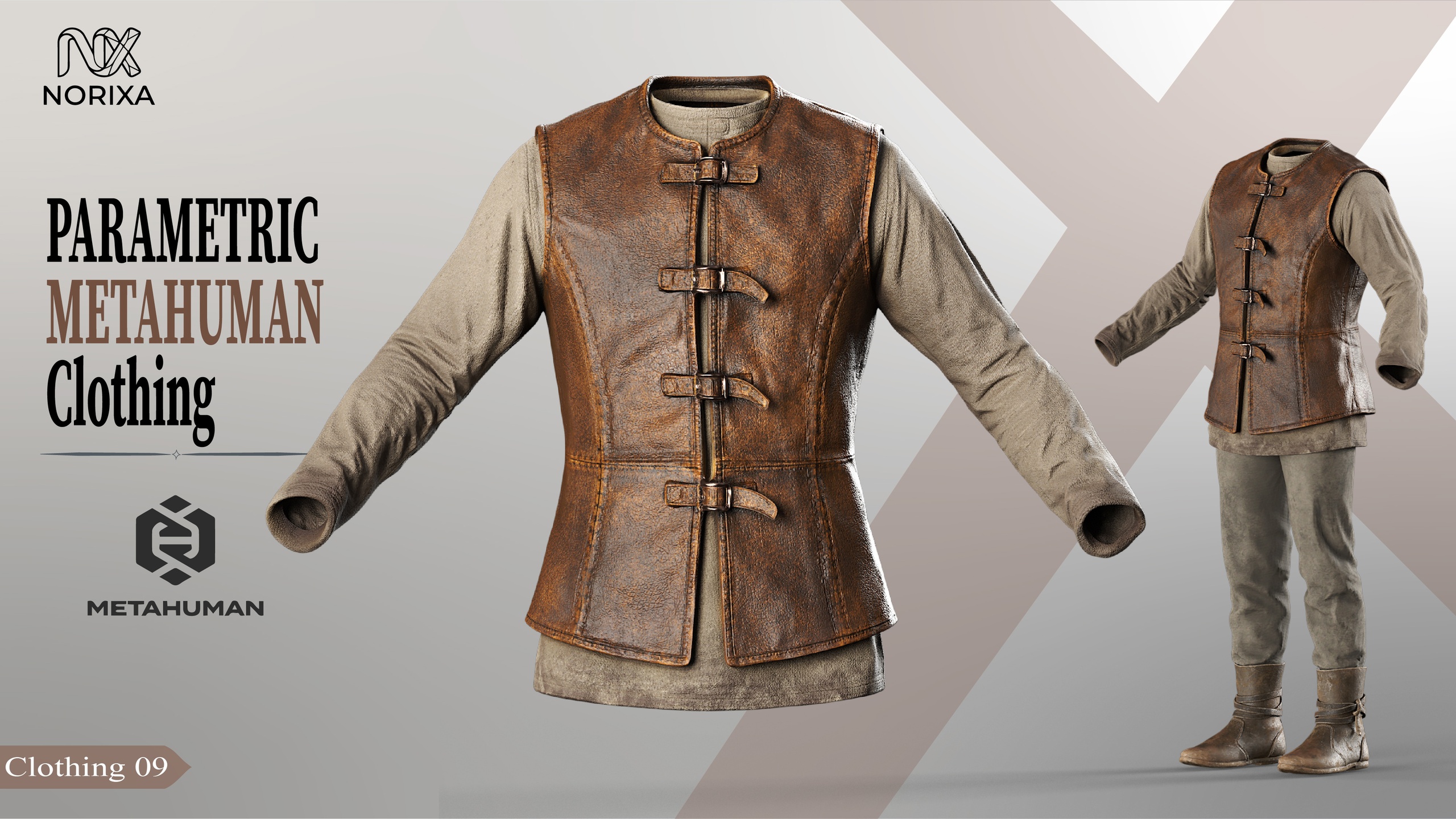 Media 1 for listing Resizable Medieval Metahuman Outfit | 09