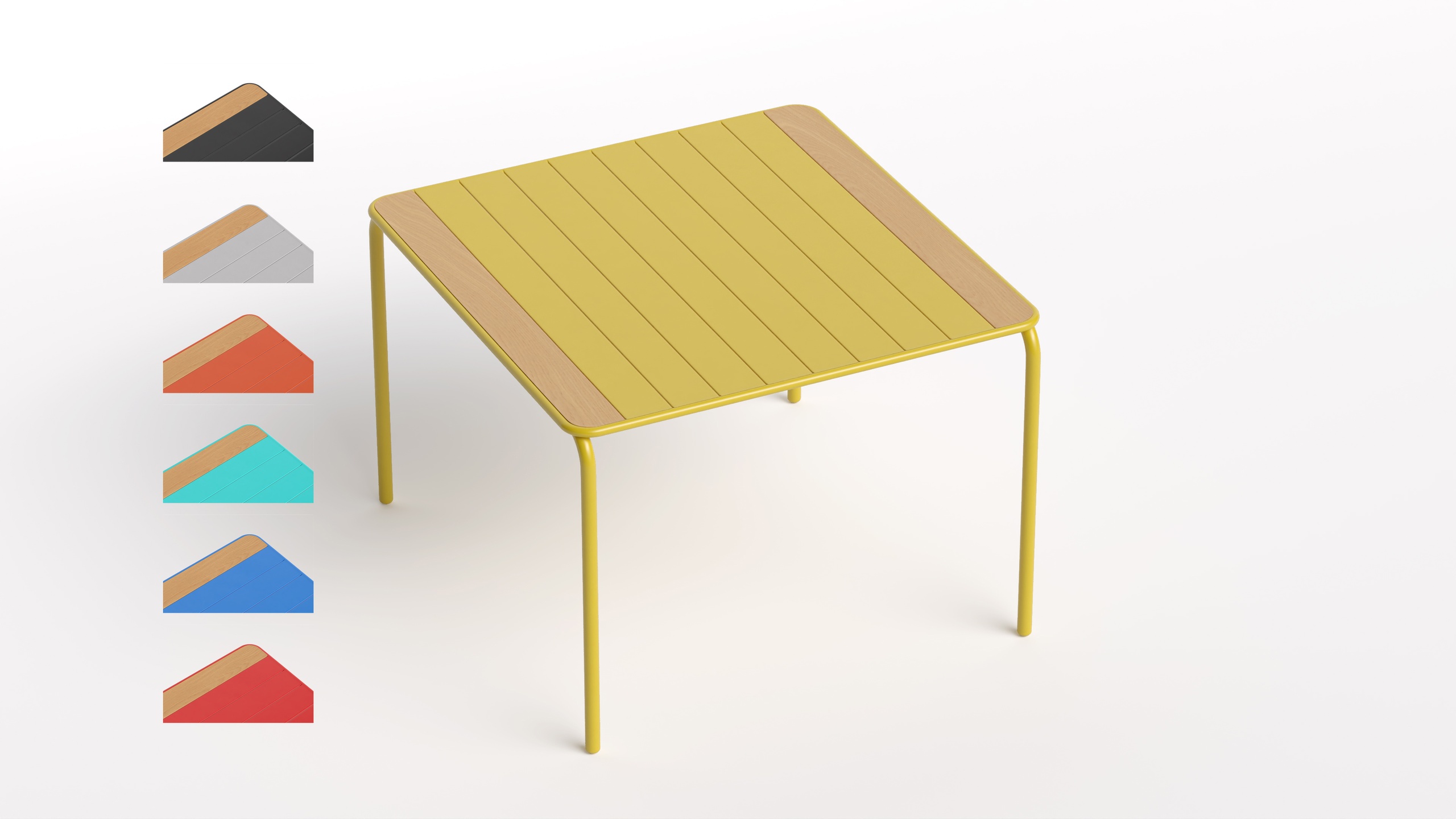 Media 1 for listing Square Outdoor Steel Table