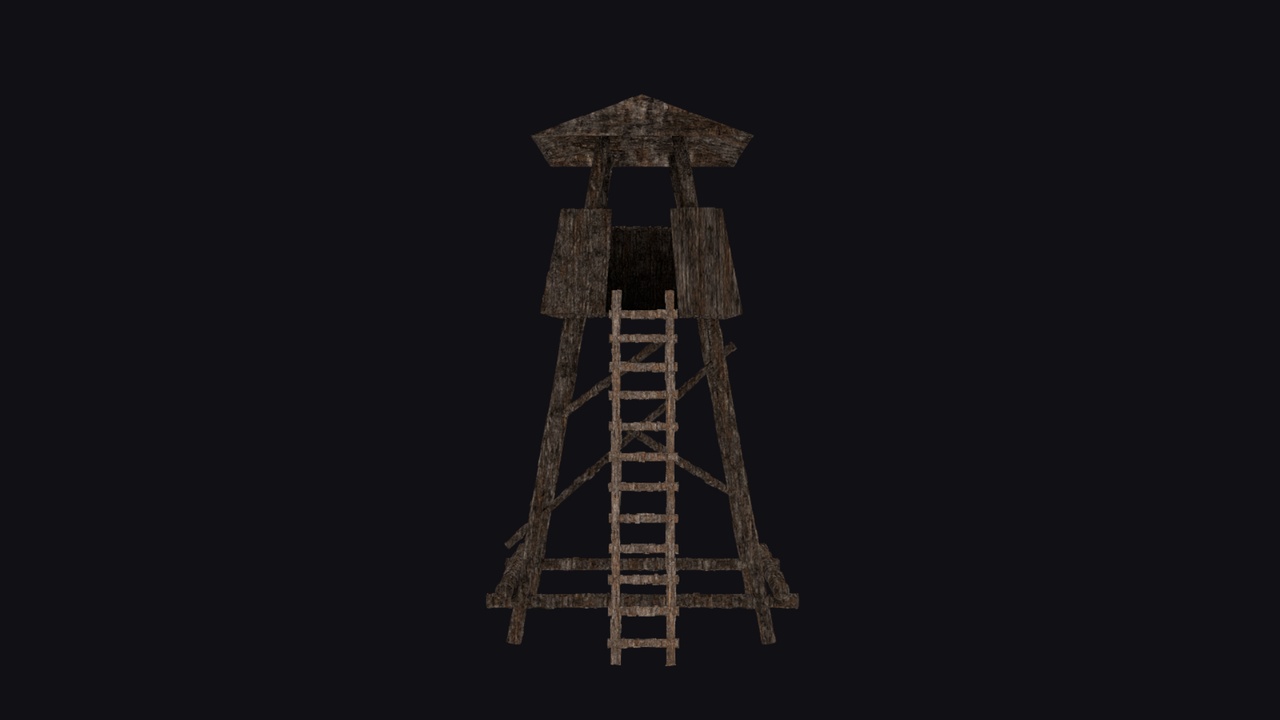 Media 1 for listing Medieval Watch Tower – Wooden Variant 07 (2K PBR)