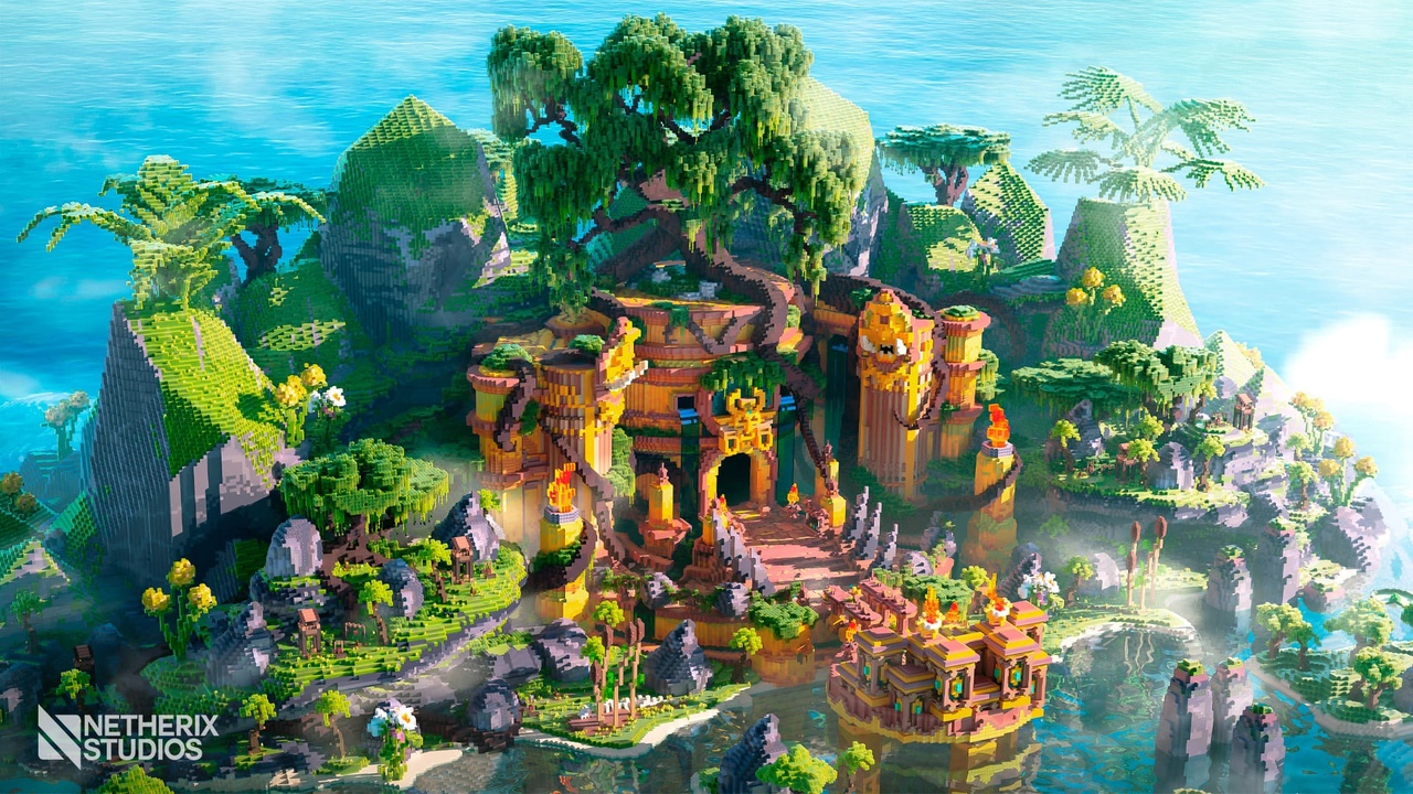 Media 1 for listing Minecraft Aztec Temple Lobby π