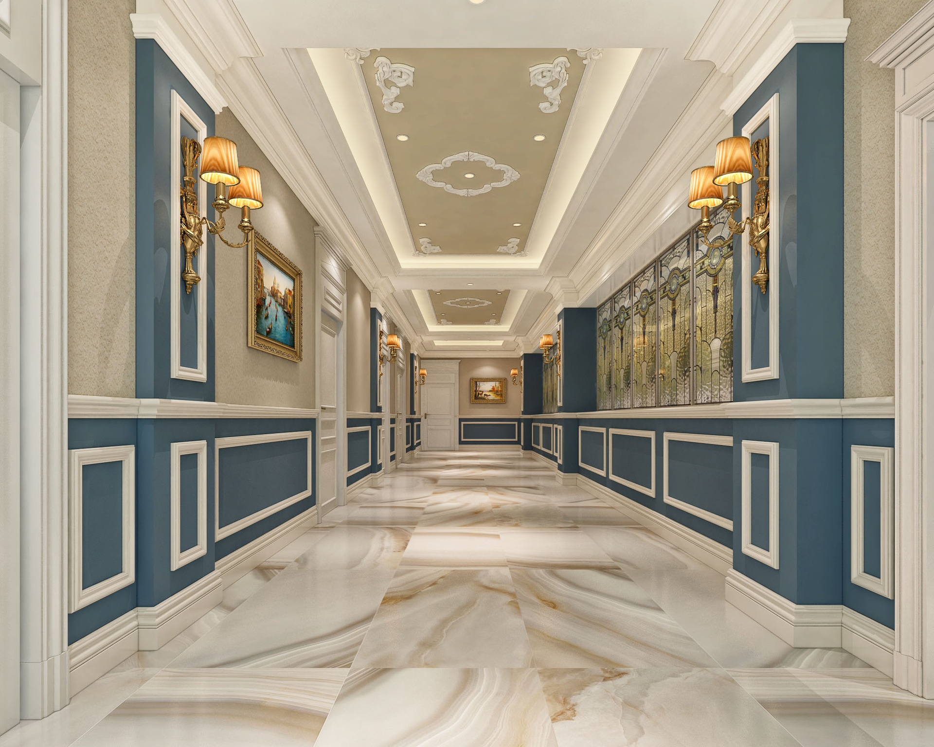 Media 1 for listing Classic Luxury Hallway | Elegant European Corridor