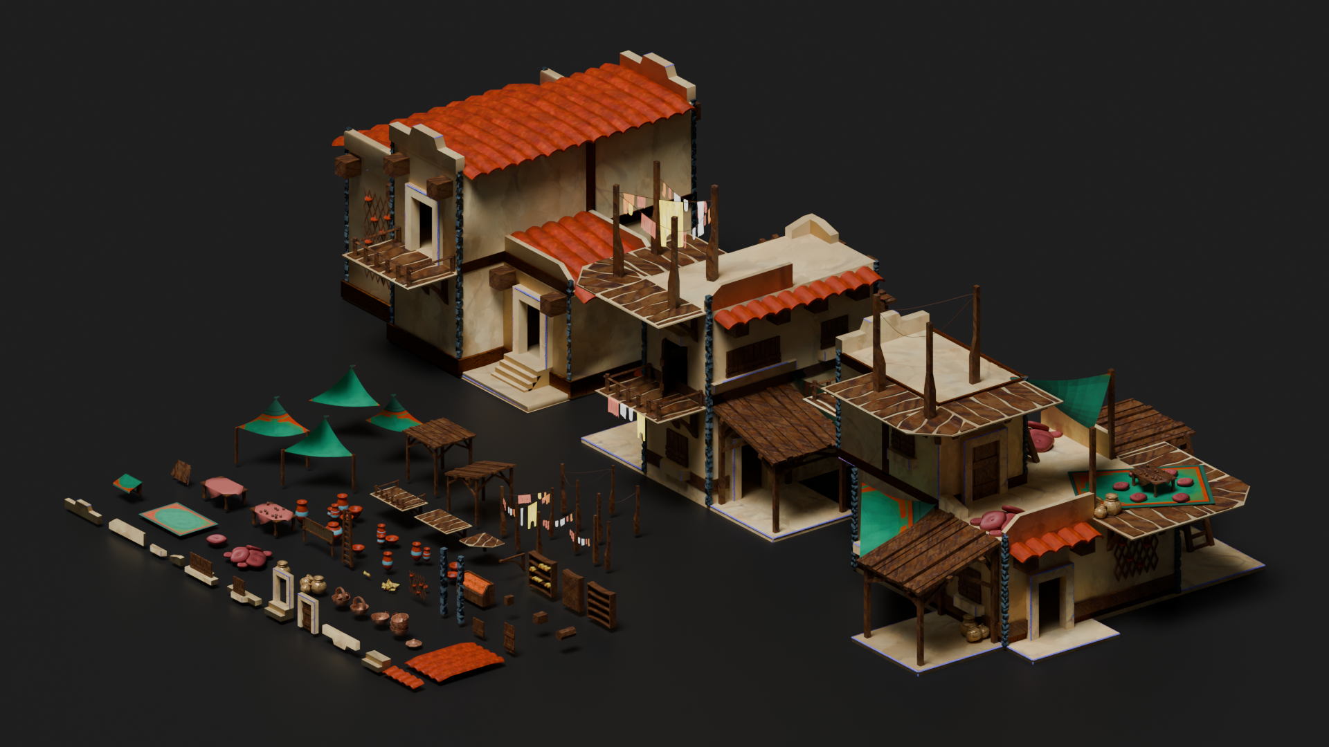 Modular and Decorative Object Pack stylized | Fab