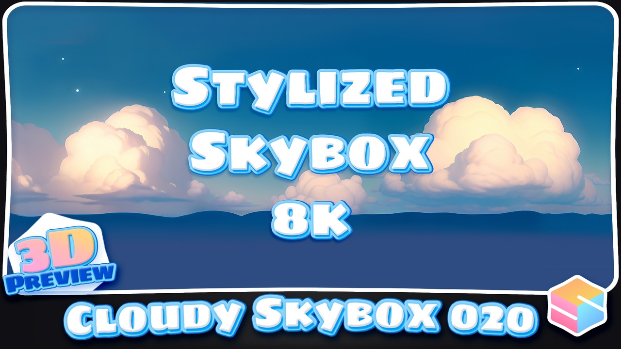 8k Stylized Cloudy Skybox 020 제품 등록을 위한 미디어 1개