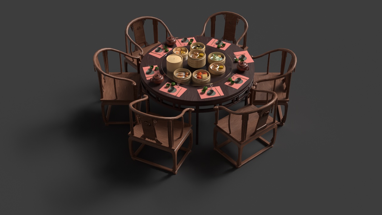 Media 1 for listing Chinese dim sum table set