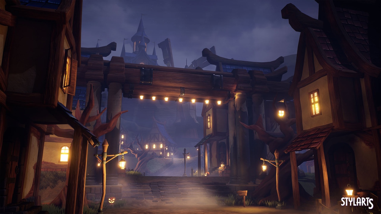 Media 1 for listing Stylized Magical Haunted Village ( Magic Haunted Haunted Village Stylized City )