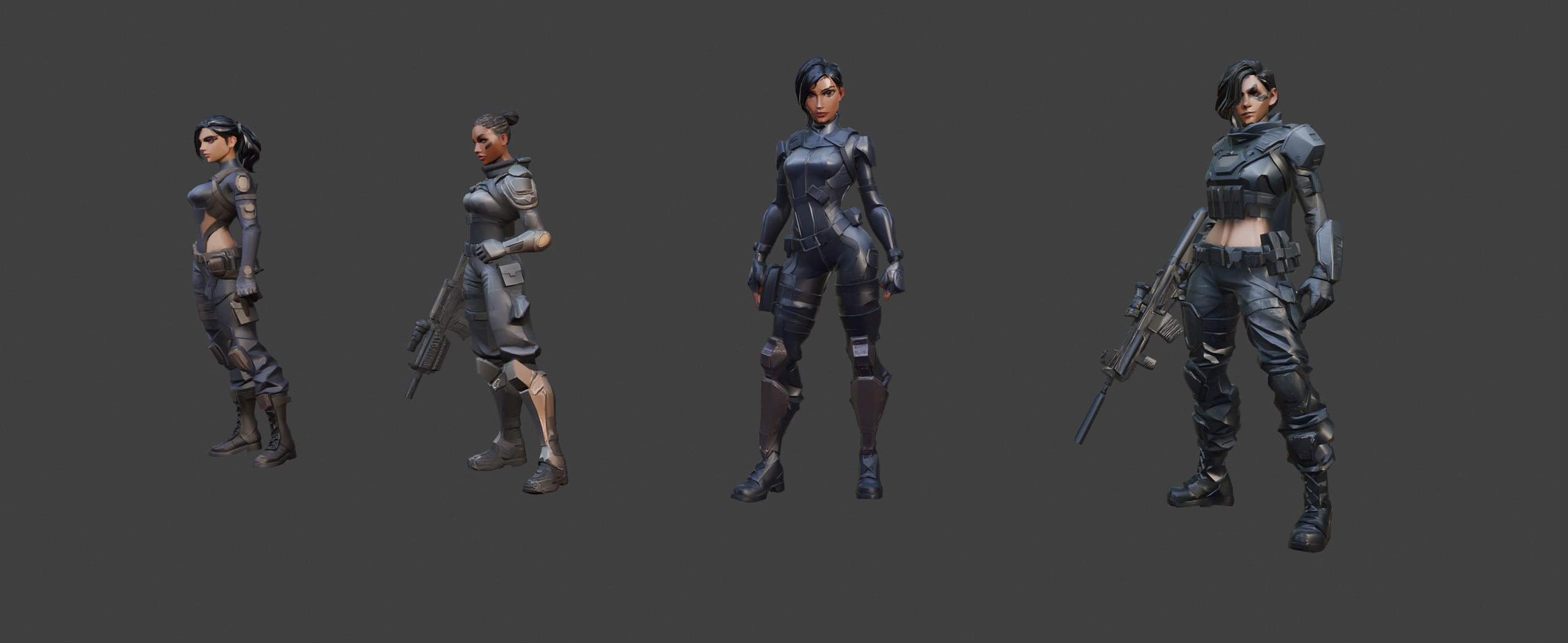 Media 1 for listing Cyberpunk Tactical Operatives👁️🗨️(LowPoly)