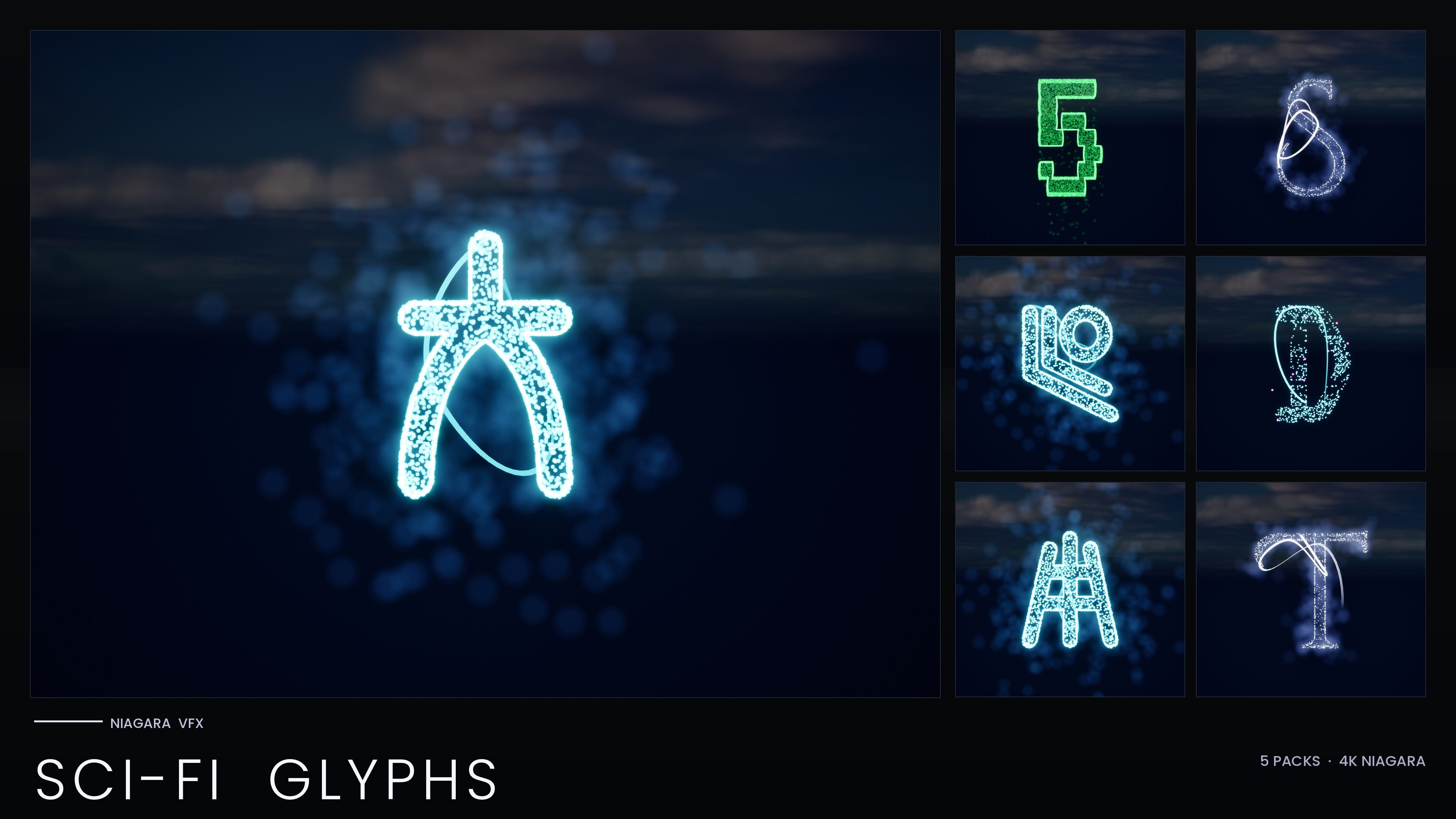 Niagara SciFi Glyphs Bundle | Fab