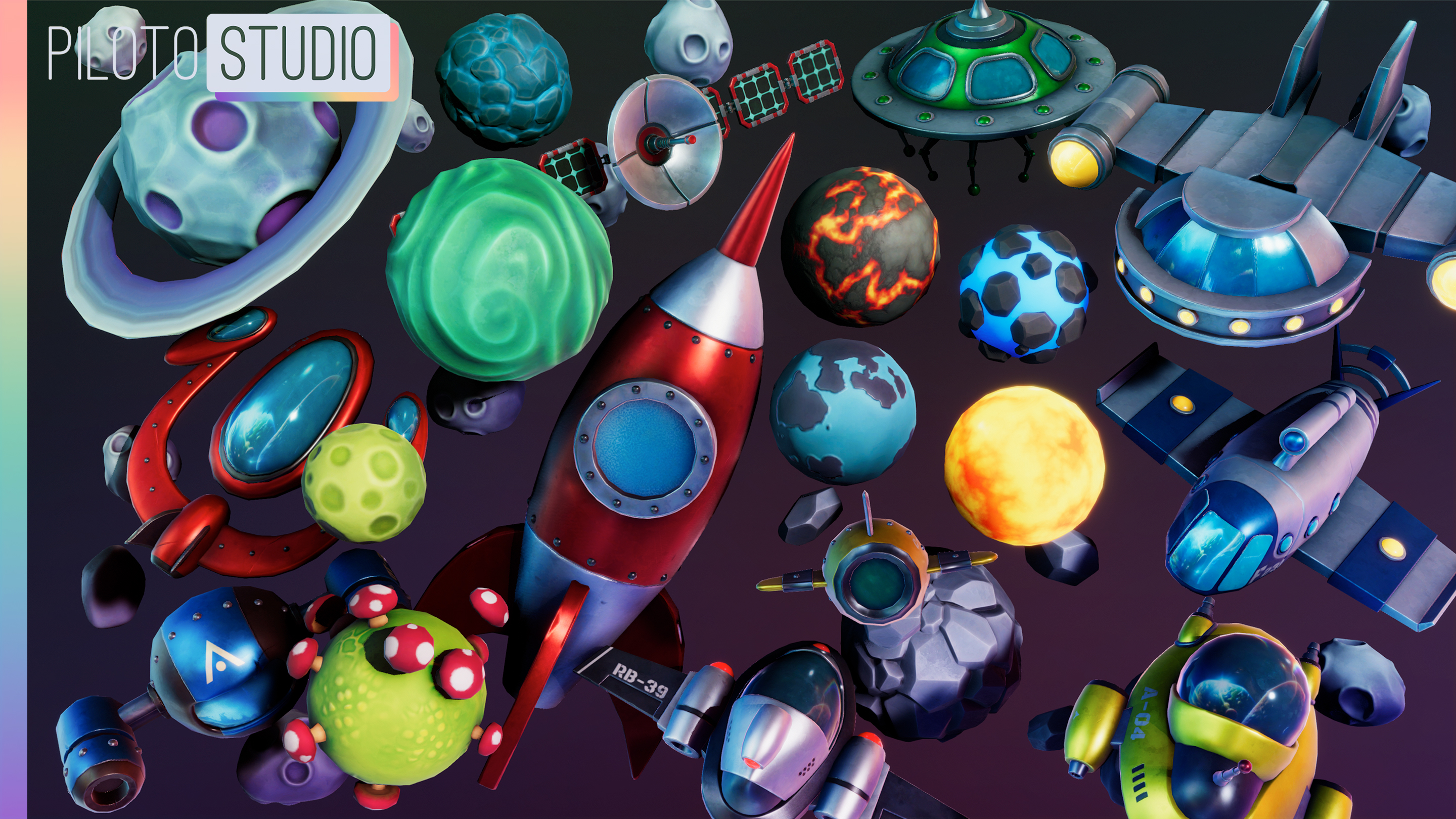 Galaxy Megapack - Planets and Spaceships | Fab