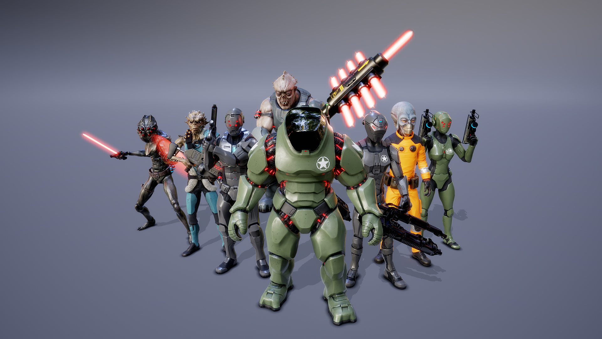 SCI FI SHOOTER CHARACTERS PACK VOL 3 | Fab