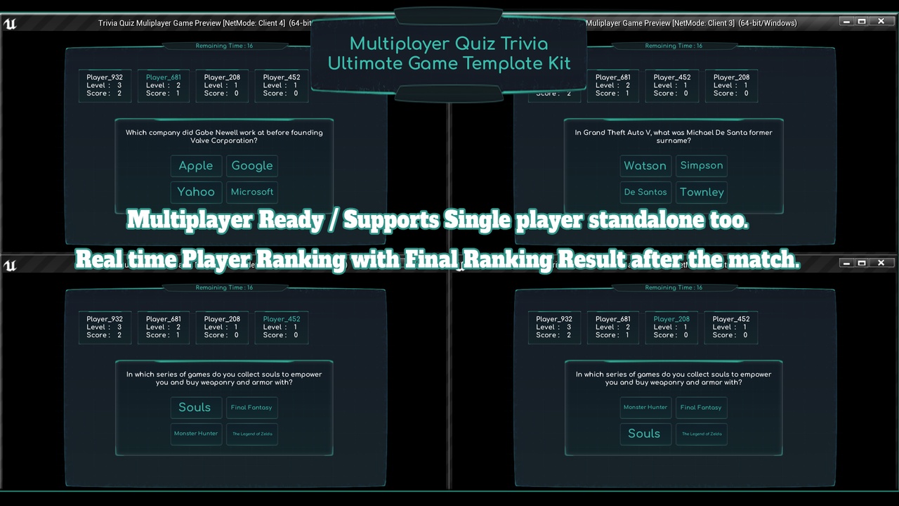 Media 1 for listing Multiplayer Quiz Trivia Ultimate Game Template Kit