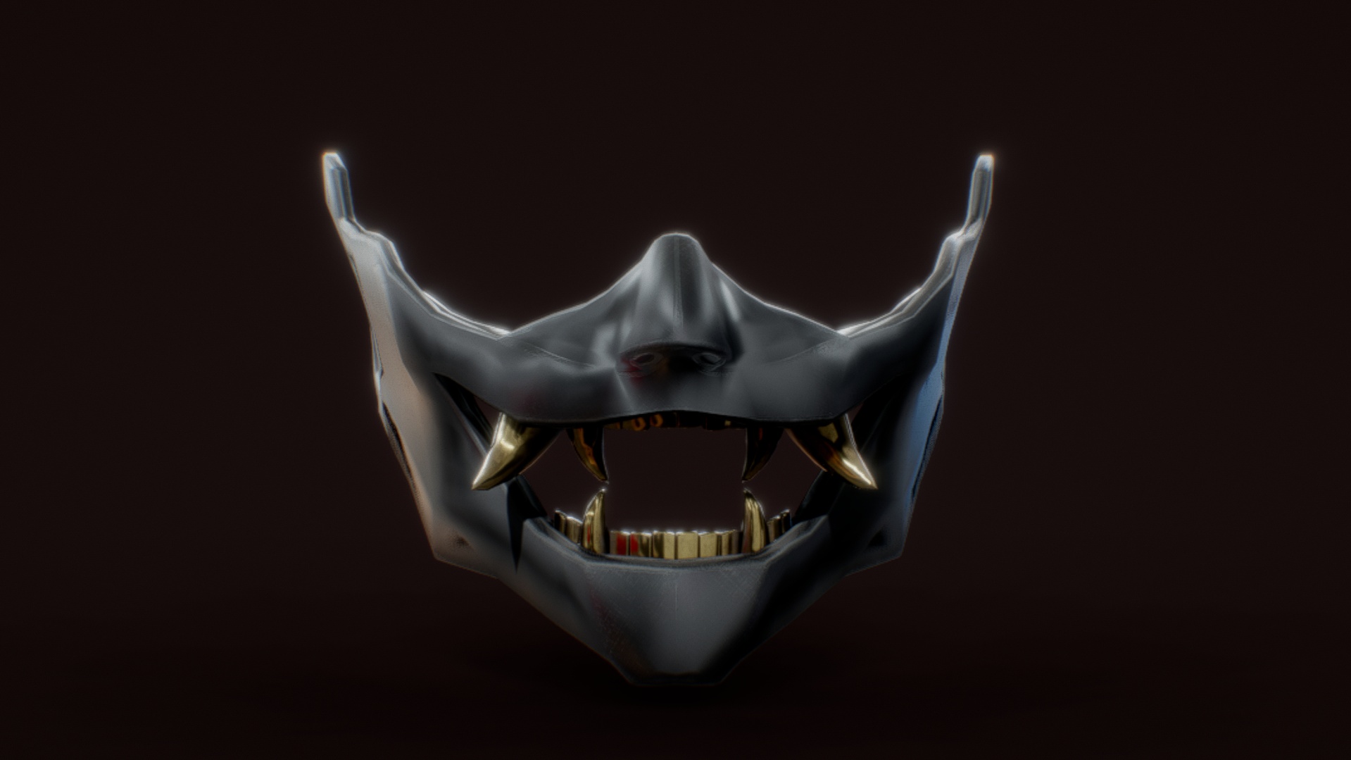 Oni Ogre Mask - Black | Fab
