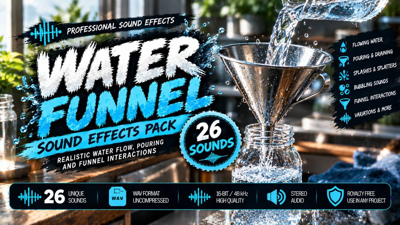 Media 1 for listing Water Funnel Sound Effects Pack