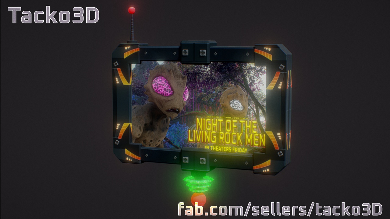 Media 1 for listing Sci-fi Low Poly Billboard