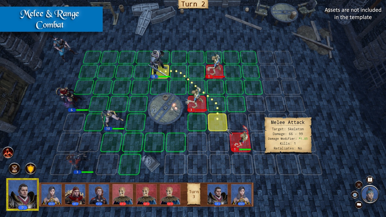 Turn-Based Strategy RPG Template 제품 등록을 위한 미디어 1개
