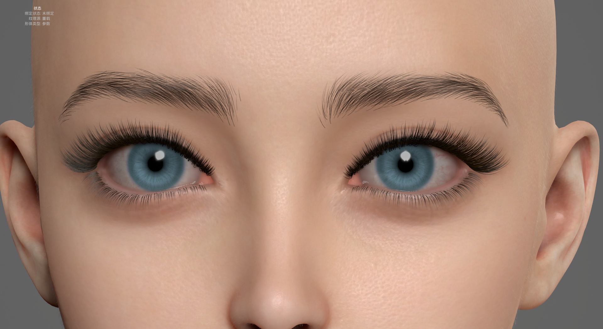 Media 1 for listing A eyelash groom for MetaHuman Creator 02