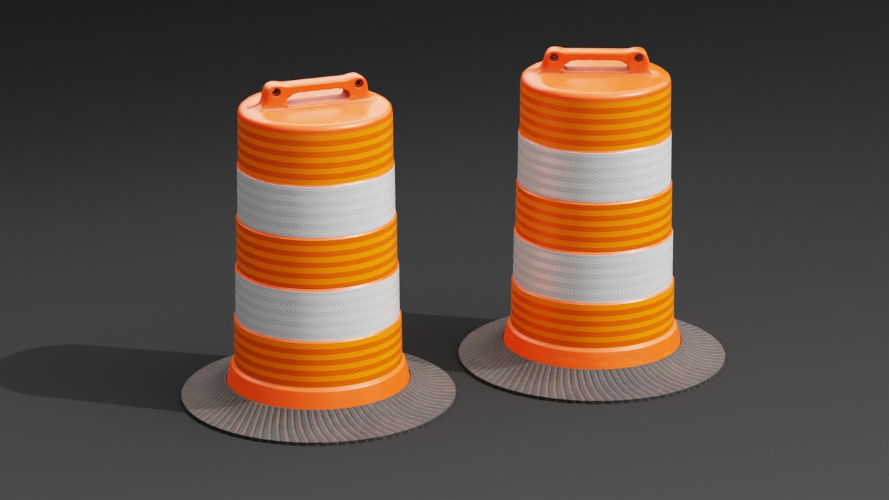 Media 1 for listing Traffic Barrel PBR Game-ready