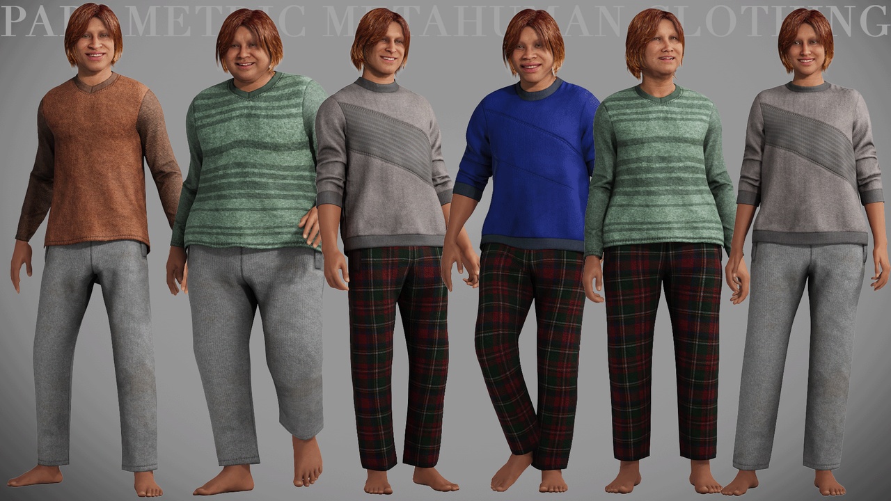 Media 1 for listing Basic Modular Outfits for MetaHuman PARAMETRIC CLOTHING
