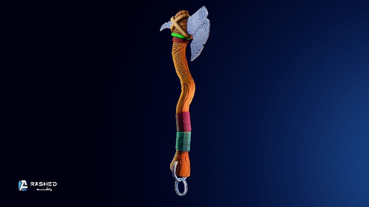 Media 1 for listing Stylized Wooden Axe | فأس خشبي ستايلز