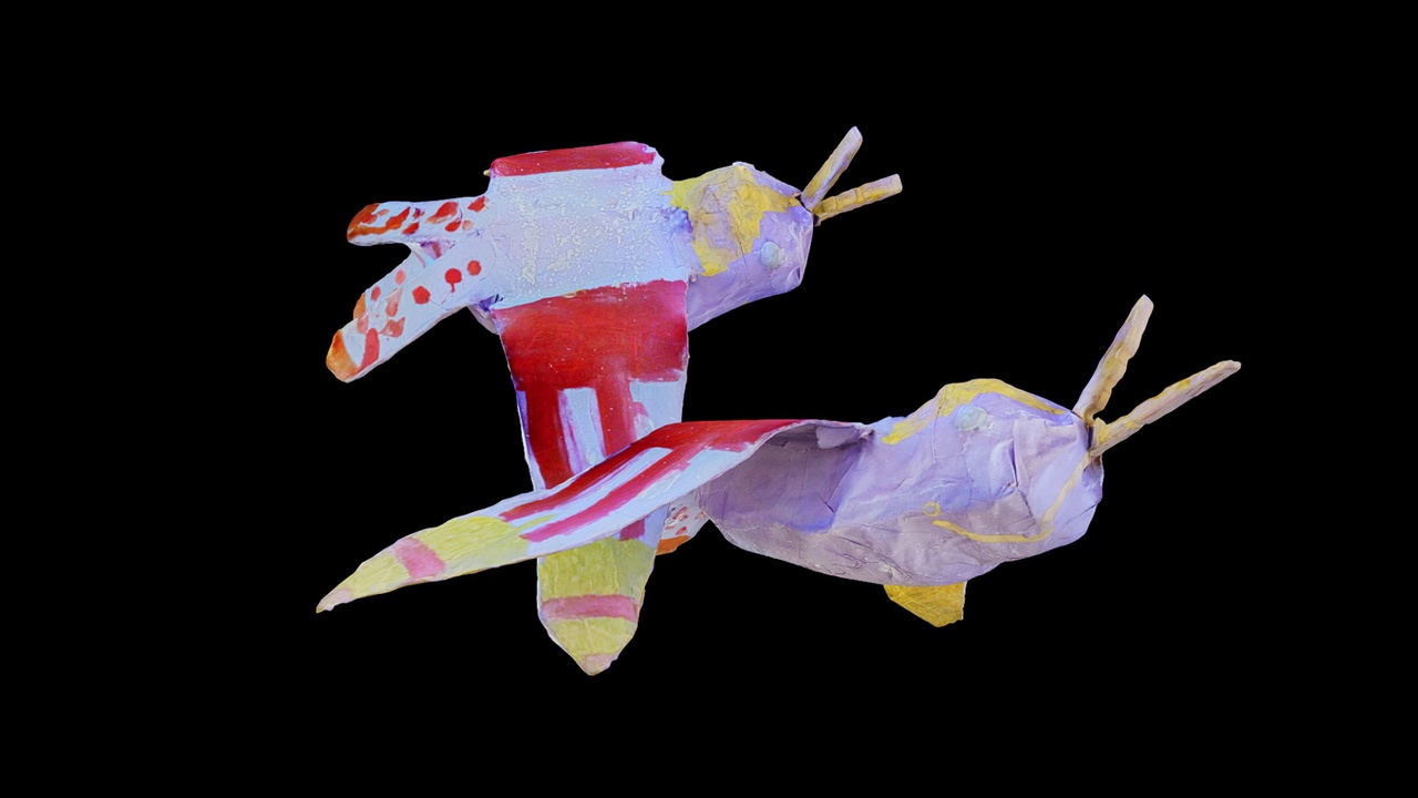 Media 1 for listing Paper mache kids art and craft painted bird 3d prop model 3D model