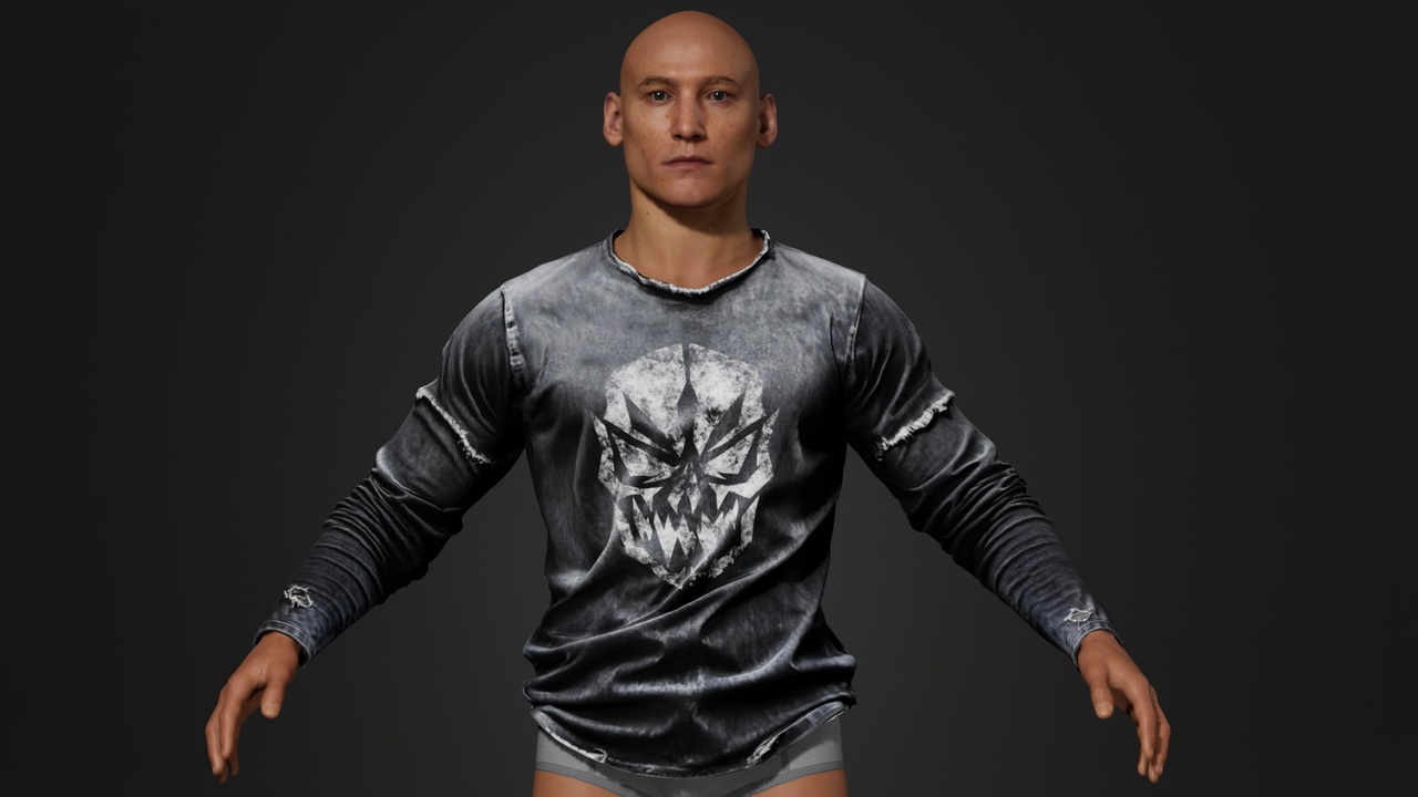 Media 1 for listing Long Sleeve Shirt 01 Parametric Metahuman Outfit MHPKG