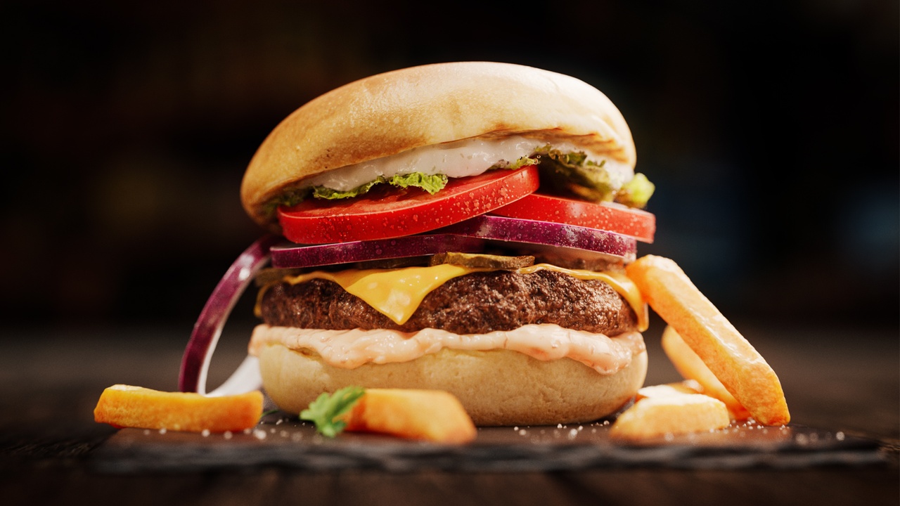 Burger - Hamburger 제품 등록을 위한 미디어 1개