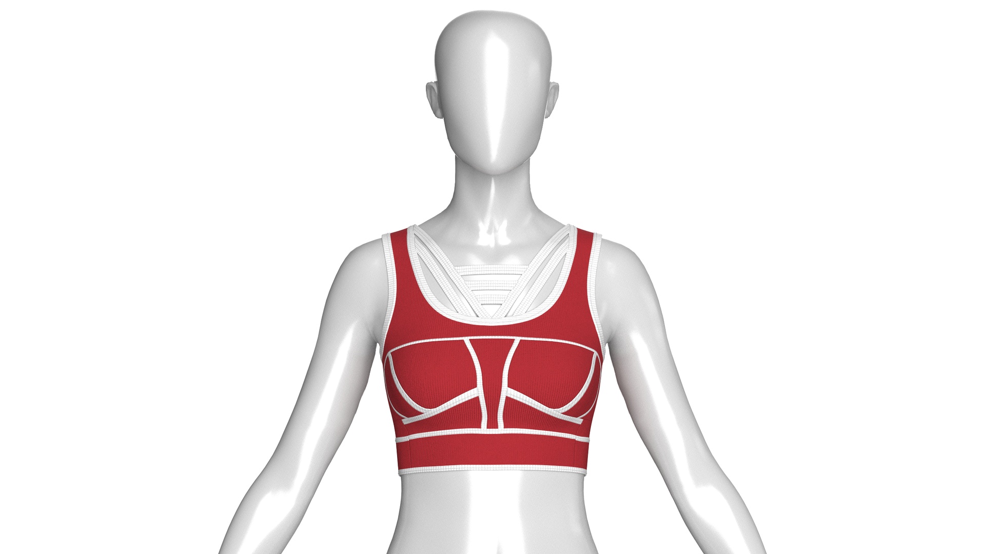 Media 1 for listing Girls Ribbed Bralette Top | High Poly