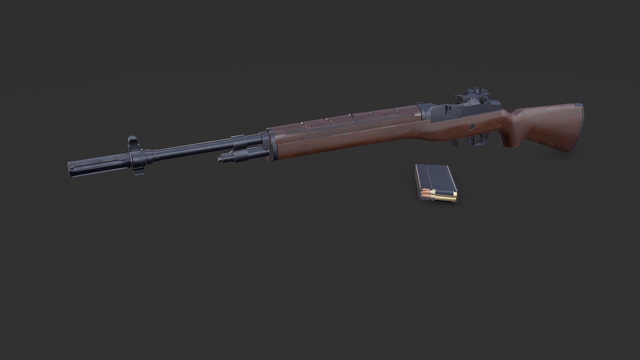 Media 1 for listing M14 American Battle Rifle Low-poly PBR