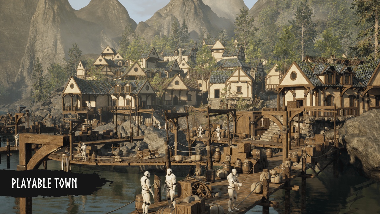 商品 Modular Medieval Town, Docks (Medieval Town, Medieval Village, Town, Village) 的媒体 1