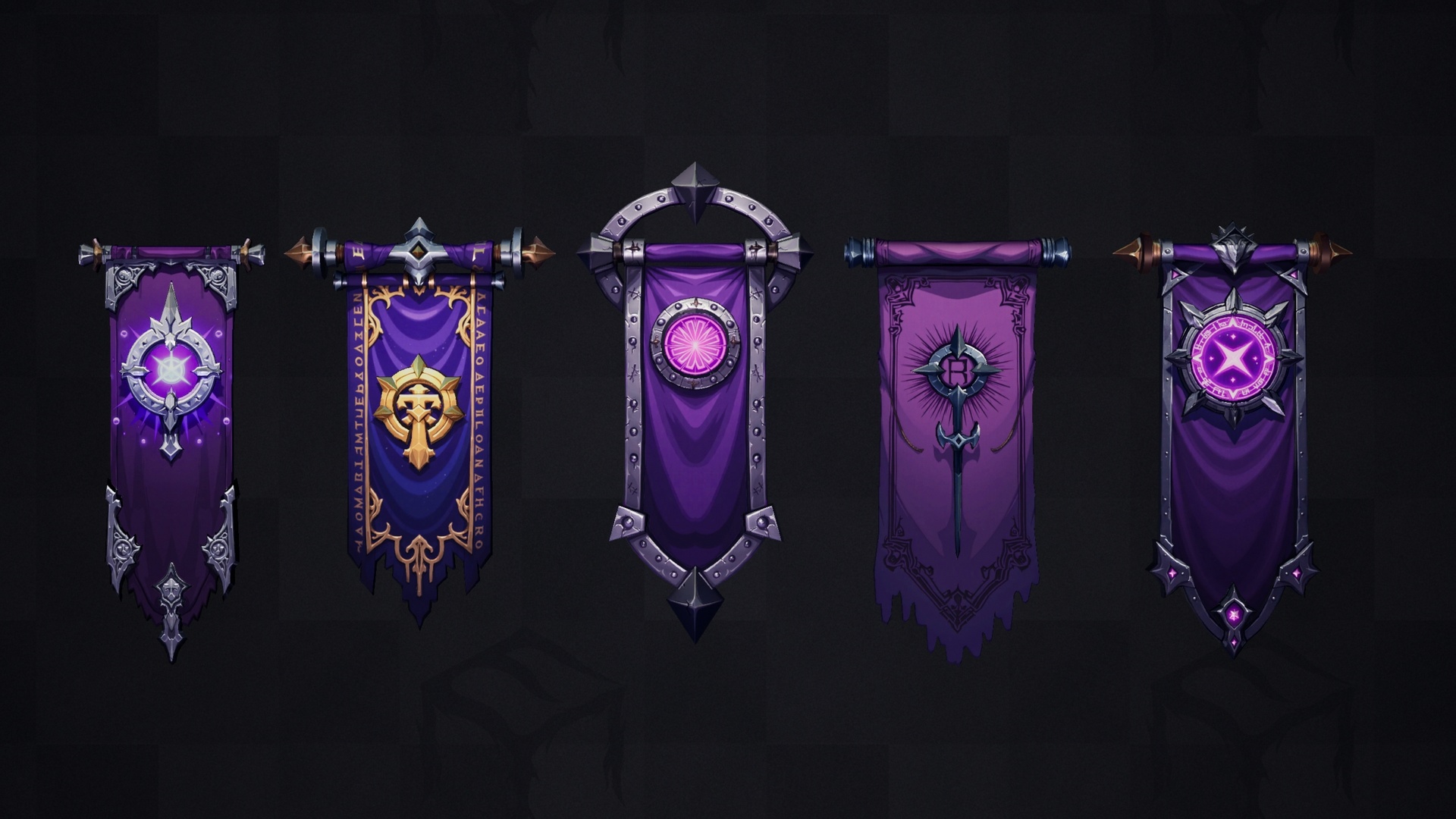Media 1 for listing Emberflags - 60 Stylized Banner Models - Stylized Prop Pack