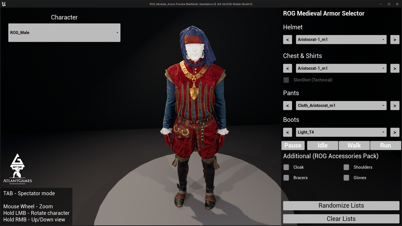 Media 1 for listing ROG Modular Medieval Clothing