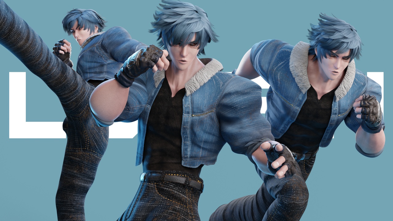 Media 1 for listing Stylized Male Fighting Character - Lucien
