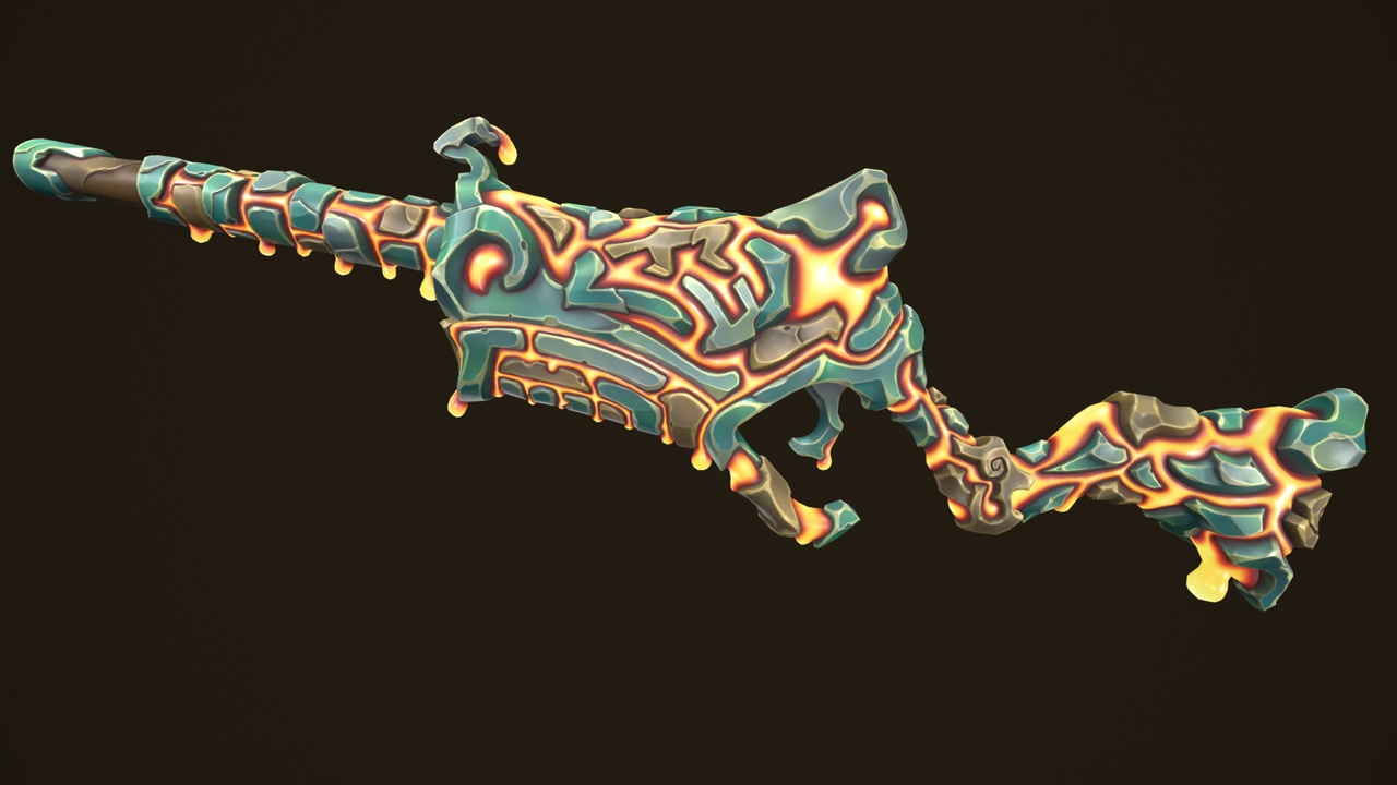 Media 1 for listing Modular stylized lava rifle shotgun pistol