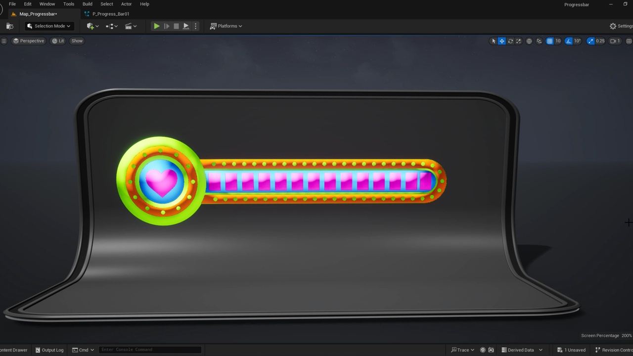 Media 1 for listing Neon Heart Power Progress Bar