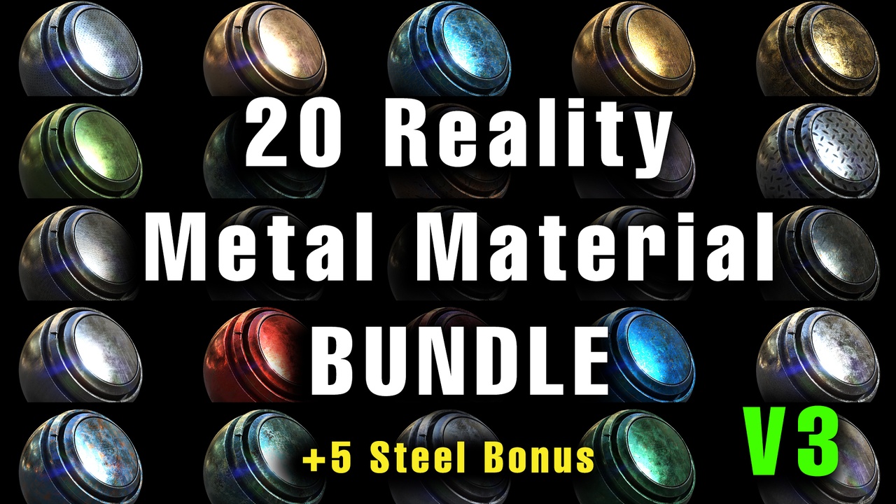 Metal Materials BUNDLE V3 + 5 Bonus Material | Fab
