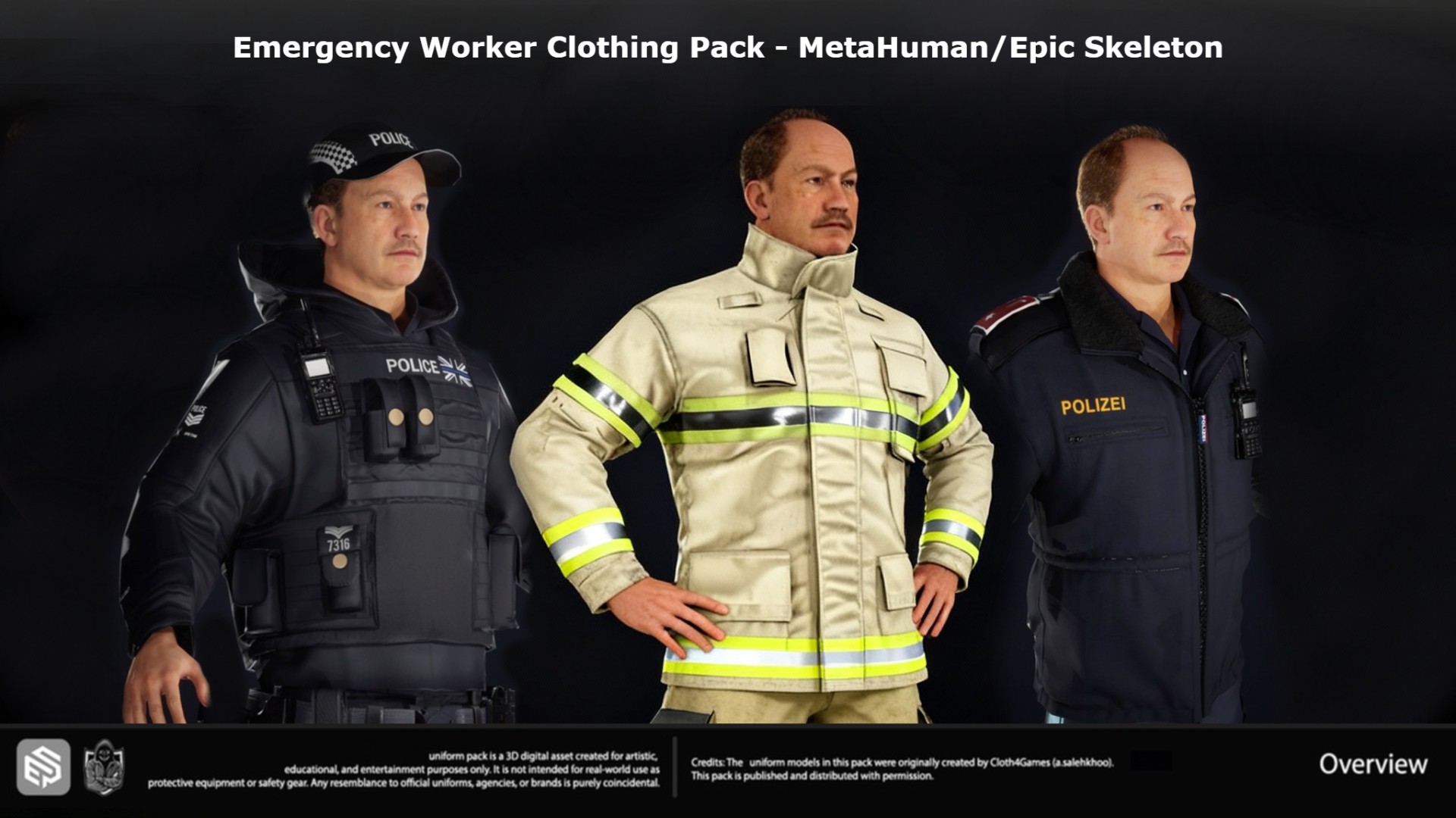 Disaster Uniform Sample Emergency Worker Clothing Pack - (AAA Quality) | Fab