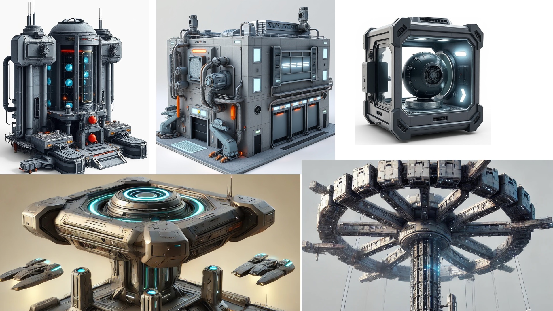 23 Sci-Fi 3D Building Pack | Fab