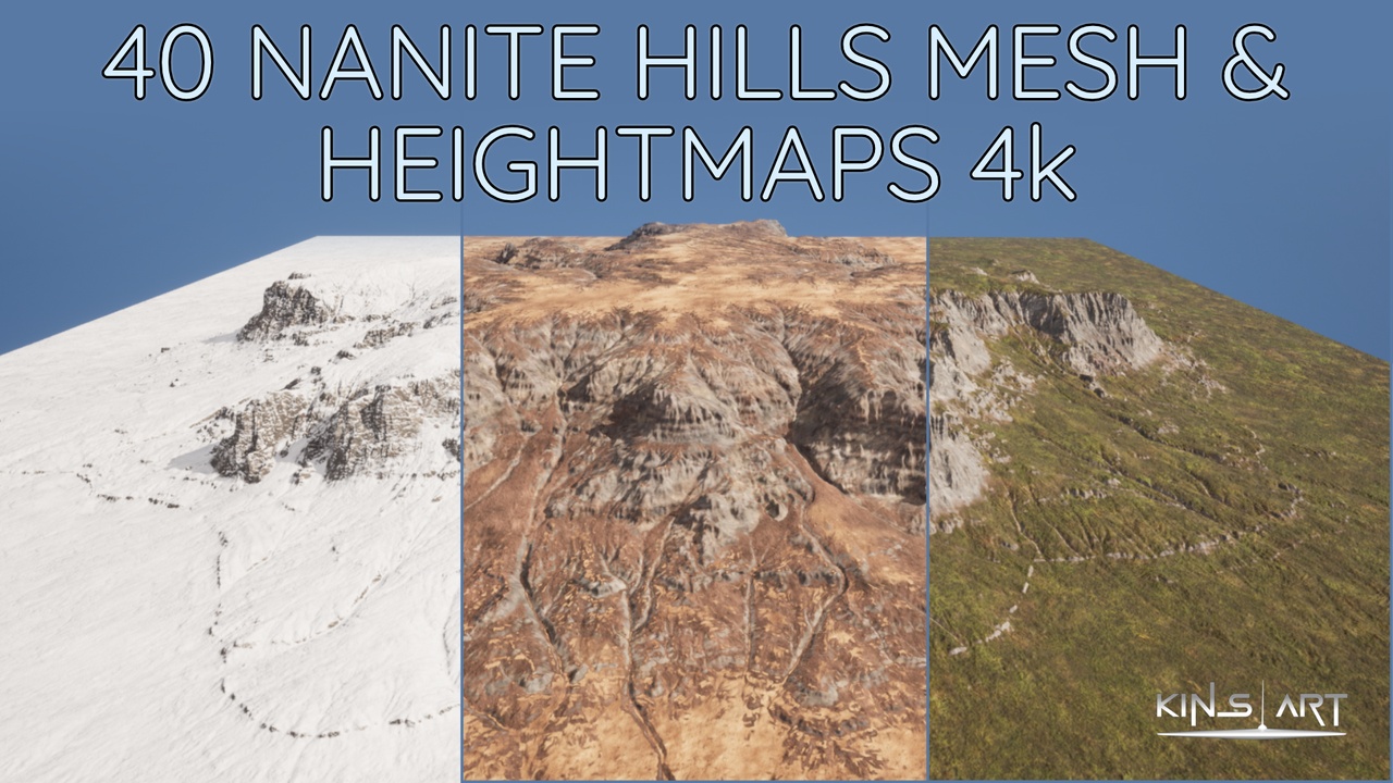 Media 1 for listing 40 Nanites Hills Mesh and Heightmaps 4k
