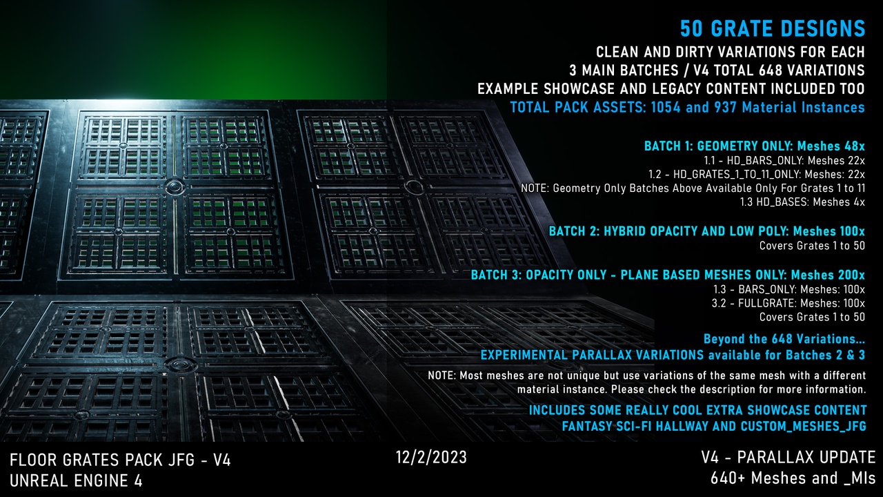 Media 1 for listing Floor Grates Pack JFG - V4