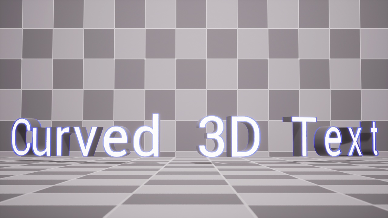 Media 1 for listing Curved & Spline 3D Text | Blueprint Tool
