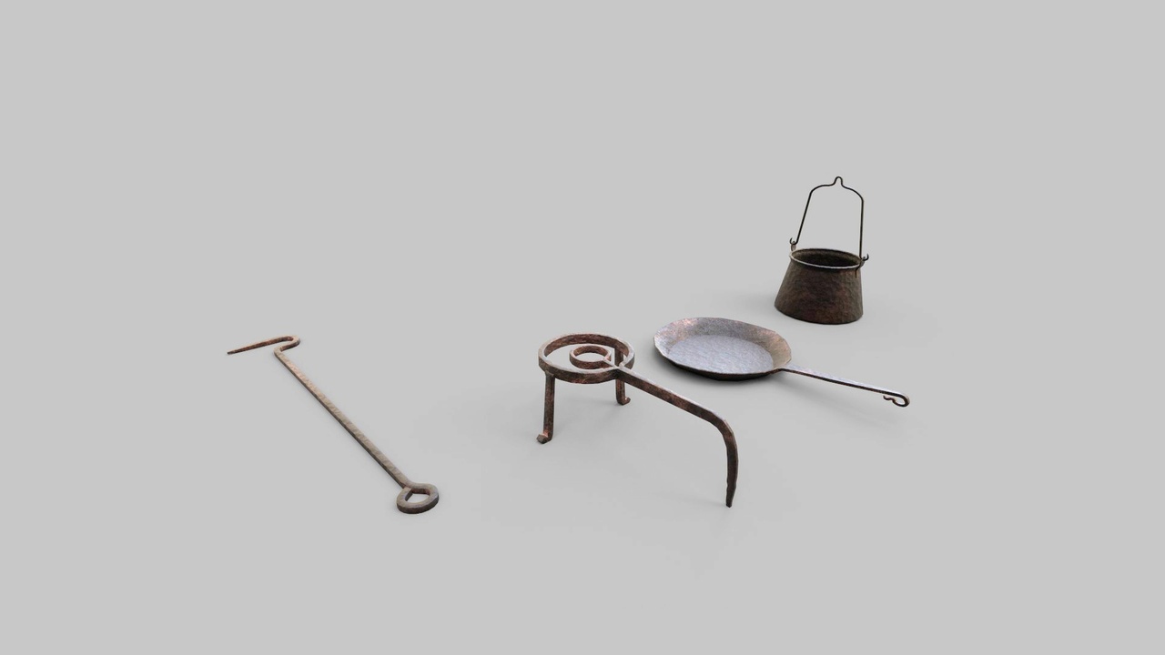 Media 1 for listing Medieval iron kitchen equipment