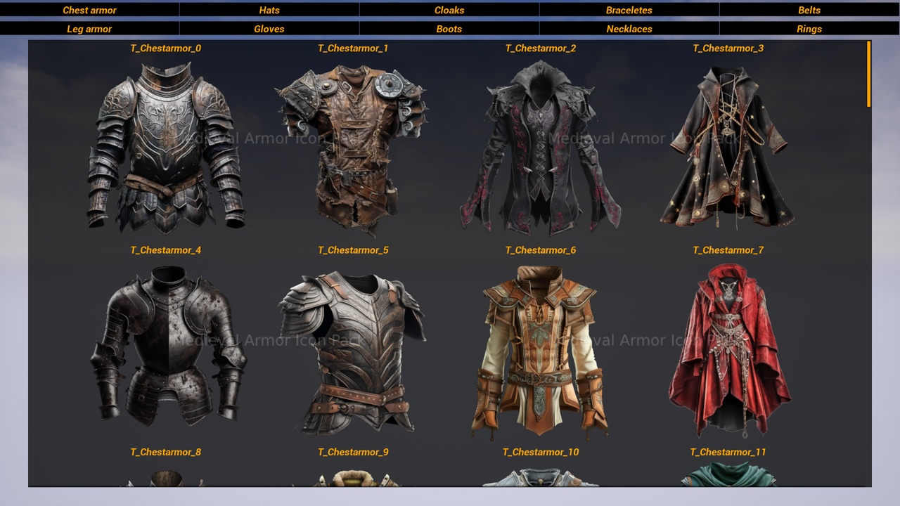Media 1 for listing Medieval Armor Icon Pack