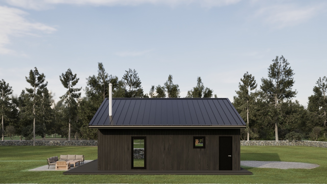 Media 1 for listing Elon v2.61 Gabled House with wide eaves. Game ready model.